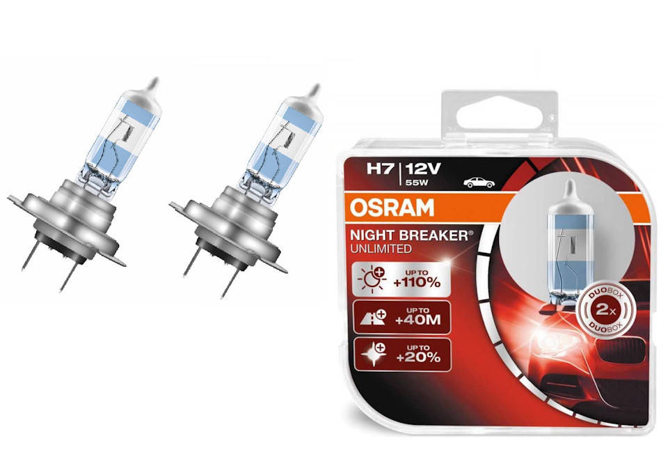 Автомобильные лампы OSRAM 12V H7 55W +110% Night Breaker Unlimited (64210 NBU-BOX), 2 шт.
Автомобильные лампы OSRAM 12V H7 55W +110% Night Breaker Unlimited (64210 NBU-BOX), 2 шт.