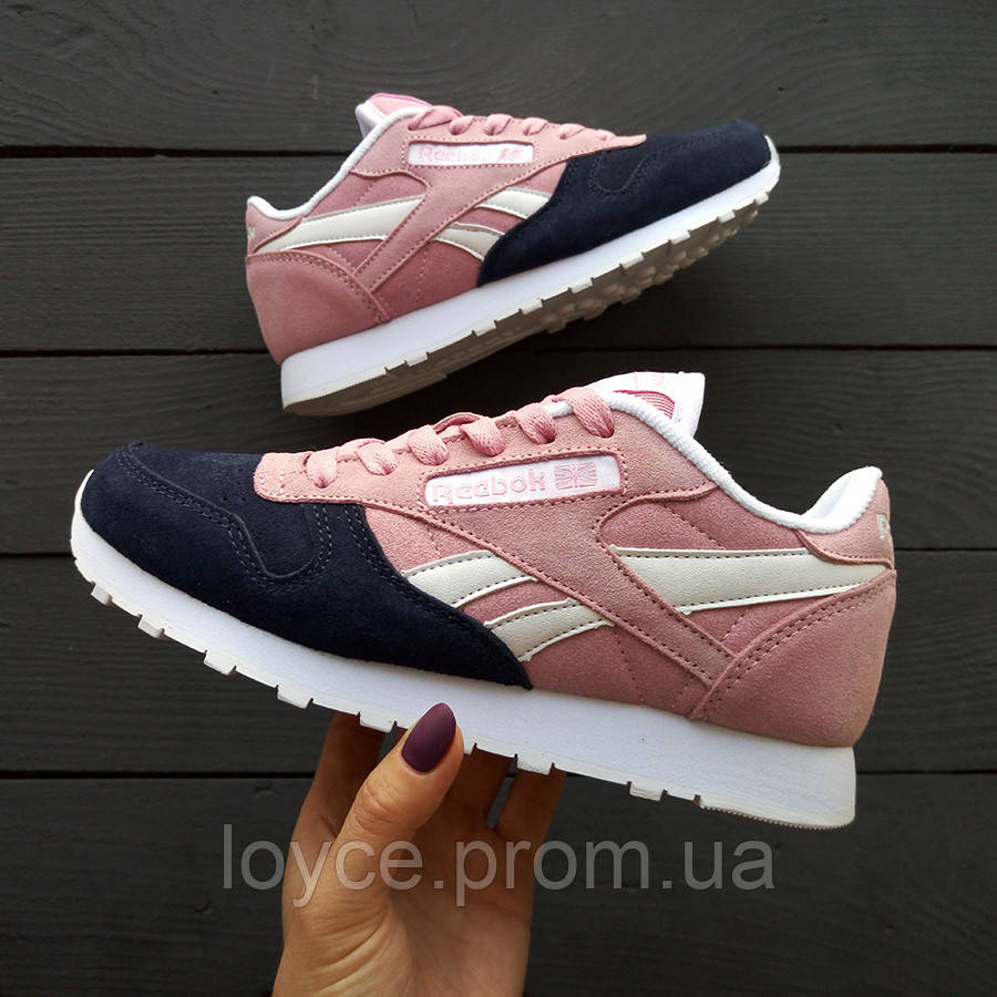 Кроссовки женские замшевые розовые с синим 37 (23,5 см) Reebok Classic, Розовый + темно-синий
Кроссовки женские замшевые розовые с синим 37 (23,5 см) Reebok Classic, Розовый + темно-синий