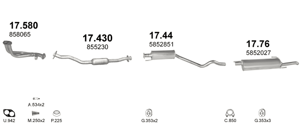 Глушитель (выхлопная система) OPEL ASTRA F 1.6i-16V (1598 см3) (96-98гг) (Опель Астра Ф) седан (X16XEL)
Глушитель (выхлопная система) OPEL ASTRA F 1.6i-16V (1598 см3) (96-98гг) (Опель Астра Ф) седан (X16XEL)
