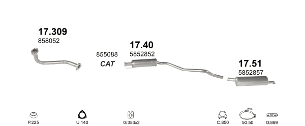Глушитель (выхлопная система) OPEL ASTRA F 1.6i (1598 см3) (93-96гг) (Астра) универсал (X16SZ) Caravan
Глушитель (выхлопная система) OPEL ASTRA F 1.6i (1598 см3) (93-96гг) (Астра) универсал (X16SZ) Caravan