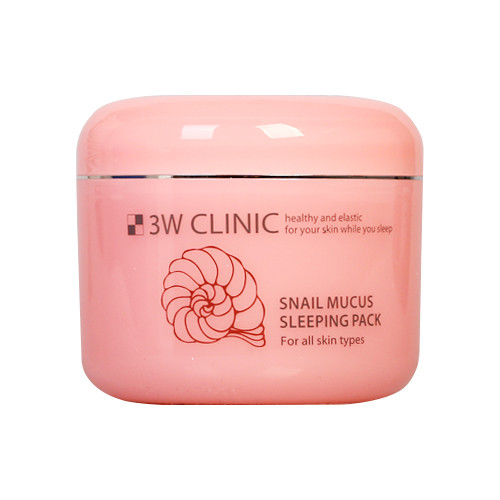 Ночная маска для лица с улиточным муцином, 100мл 3W Clinic snail mucus sleeping pack
Ночная маска для лица с улиточным муцином, 100мл 3W Clinic snail mucus sleeping pack