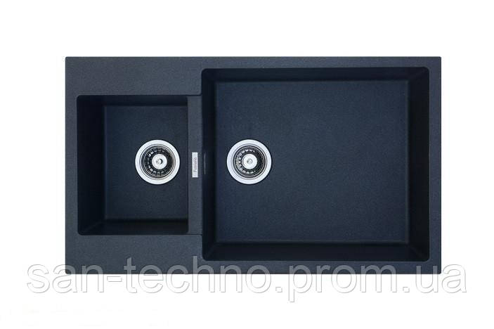 Прямоугольная гранитная мойка с фруктовницей Fabiano Quadro 86x50x15 Antracit, Антрацит
Прямоугольная гранитная мойка с фруктовницей Fabiano Quadro 86x50x15 Antracit, Антрацит