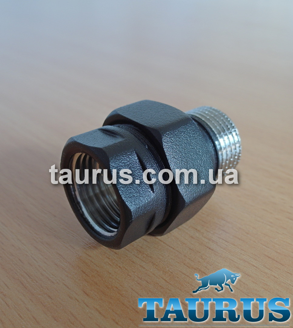 Американка чёрная Black, прямая 1/2" (резьбовое соединение с накидной гайкой) для быстрого соединения TAURUS
Американка чёрная Black, прямая 1/2" (резьбовое соединение с накидной гайкой) для быстрого соединения TAURUS