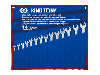 Набор ключей комби удлиненных 14ед. (8-24 мм) чехол из треотона KING TONY 12A4MRN (Тайвань)
Набор ключей комби удлиненных 14ед. (8-24 мм) чехол из треотона KING TONY 12A4MRN (Тайвань)