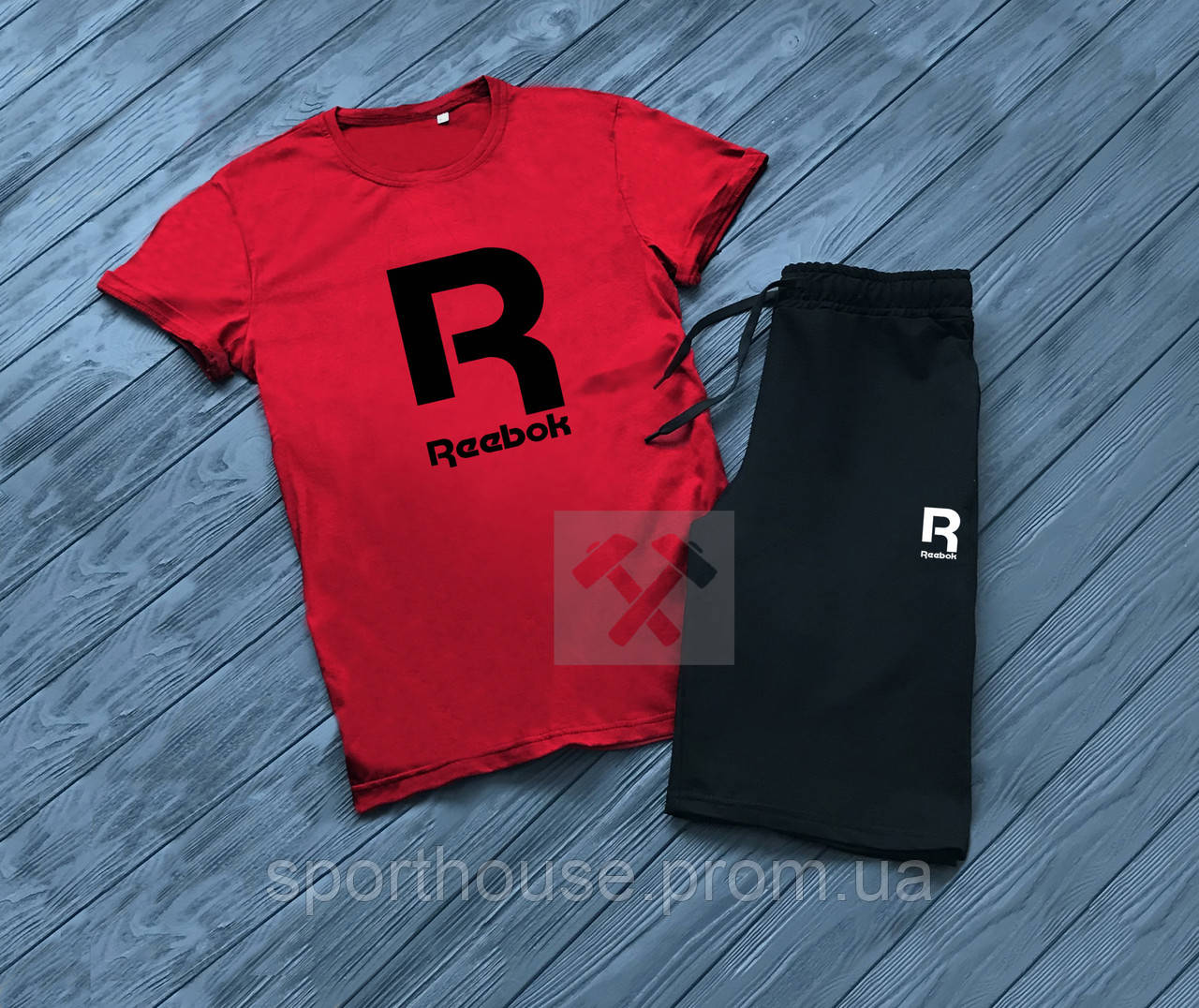 Мужской летний комплект футболка и шорты Рибок (Reebok), футболки и шорты Турейкий трикотаж, копия
Мужской летний комплект футболка и шорты Рибок (Reebok), футболки и шорты Турейкий трикотаж, копия