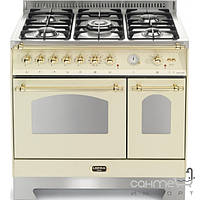 Кухонные плиты Lofra Газовая плита, 2 электрические духовки Lofra Dolcevita 90 Double Oven RBID96MFTE/Ci WHITE IVORY/BRONZE