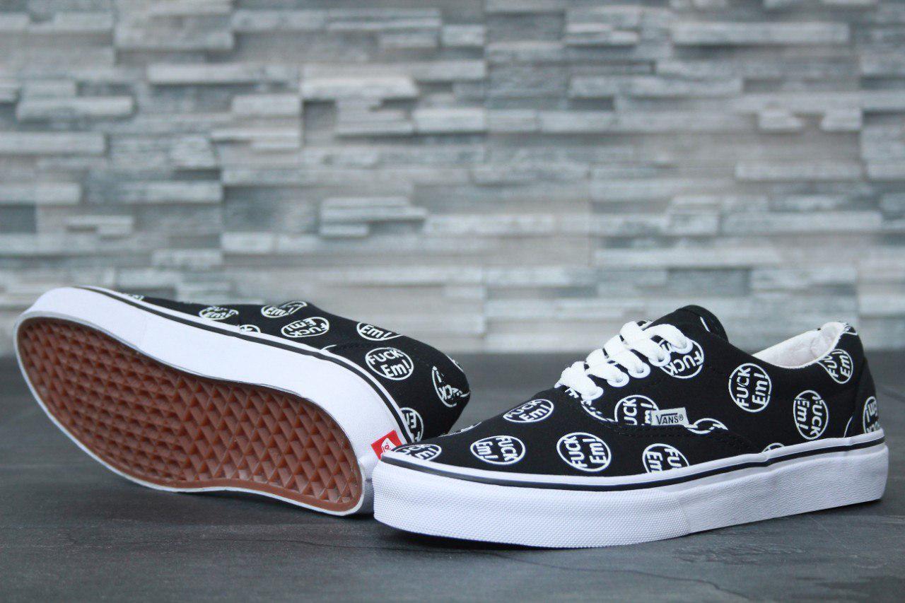 Кеды мужские в стиле Vans New Era "Fuck EM" x Supreme код товара KD-50016. Черные с белым 43
Кеды мужские в стиле Vans New Era "Fuck EM" x Supreme код товара KD-50016. Черные с белым 43