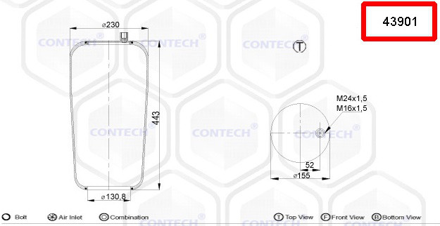 Пневмоподушка Mercedes-Benz Actros воздух 4390N1, 08410770, 9505 1kf211np (9423280001 | 43901)
Пневмоподушка Mercedes-Benz Actros воздух 4390N1, 08410770, 9505 1kf211np (9423280001 | 43901)