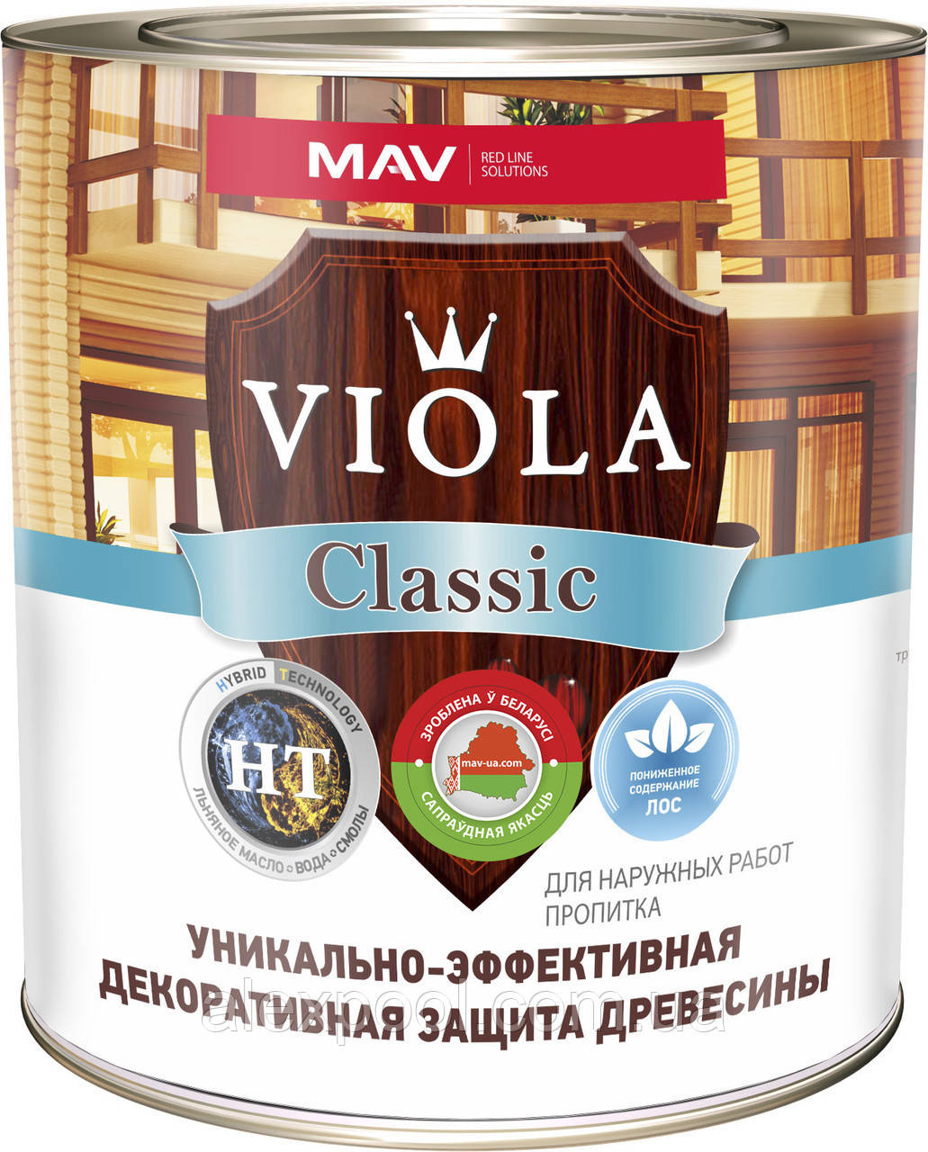 Лак алкидный MAV VIOLA Classic HT 30 защитно-декоративный без запаха для древесины Сосна 10 литров
Лак алкидный MAV VIOLA Classic HT 30 защитно-декоративный без запаха для древесины Сосна 10 литров