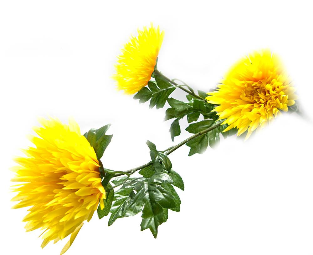 Желтые цветы искусственные