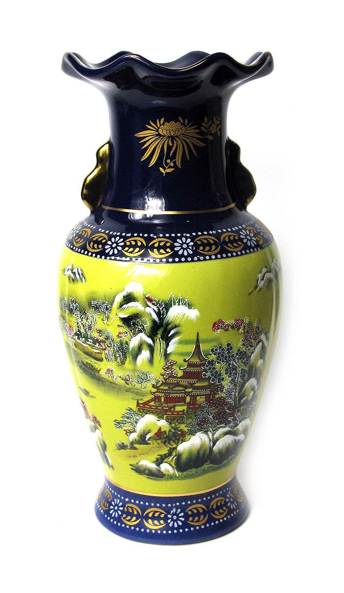 Подарочная ваза керамическая с росписью