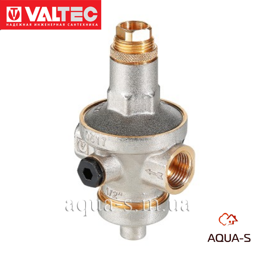 Редуктор давления Valtec DN 1/2" мембранный статический регулируемый (VT.085.N) Италия
Редуктор давления Valtec DN 1/2" мембранный статический регулируемый (VT.085.N) Италия