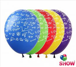 Воздушные шарики "Формулы"  шелкография 12" (30 см)  ТМ Show