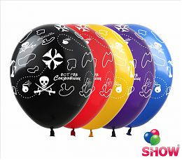Воздушные шары "Остров сокровищ"  шелкография 12" (30 см)  ТМ Show