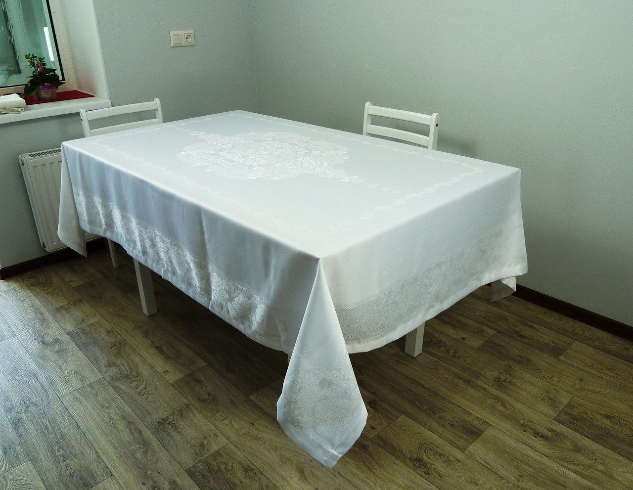 Скатерть водоотталкивающая 160x250, элитная, прямоугольная, большая, с тефлоновой пропиткой, белая "Jumbo", Белый
Скатерть водоотталкивающая 160x250, элитная, прямоугольная, большая, с тефлоновой пропиткой, белая "Jumbo", Белый