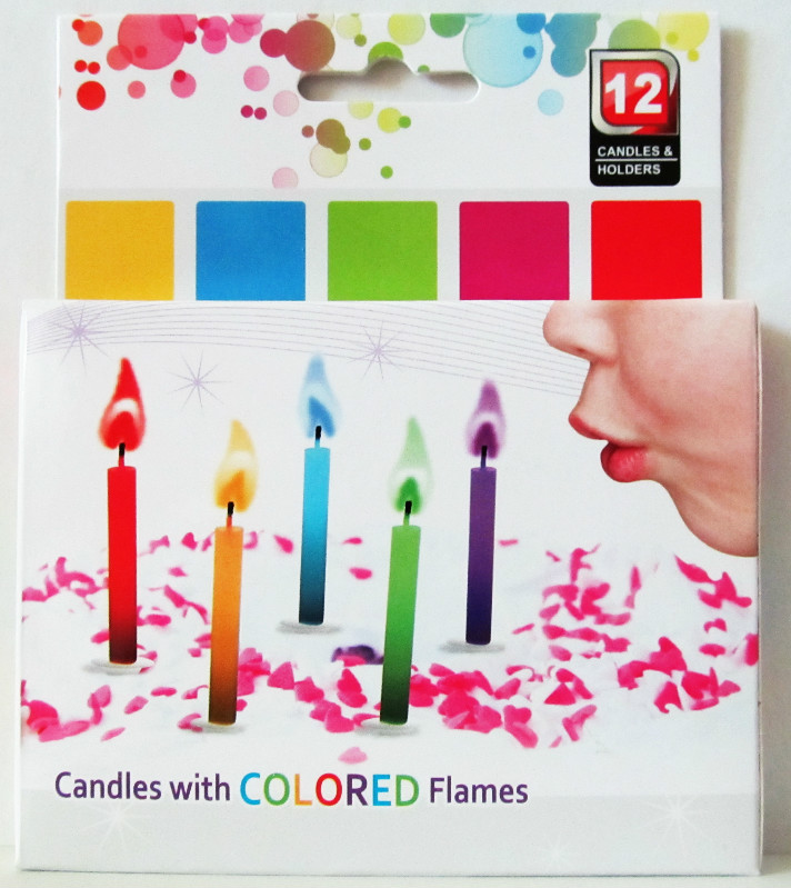 Набор свечей для торта с разноцветными огоньками.(12 штук).
