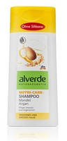 Восстанавливающий шампунь для сухих и вьющихся волос Alverde Миндаль и масло Арганы 200 мл