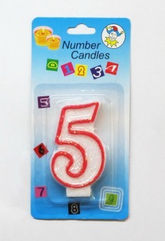 Свеча цифра "5" 