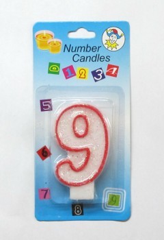 Свеча цифра "9" 