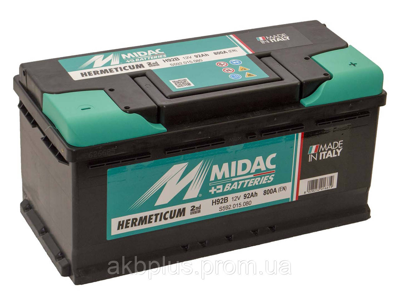 Аккумулятор 6СТ-92A MIDAC HERMETICUM, 12V, 92Ah (-/+) низкий евро, Мидак Герметикум, 12В, 92Ач, EN800А
Аккумулятор 6СТ-92A MIDAC HERMETICUM, 12V, 92Ah (-/+) низкий евро, Мидак Герметикум, 12В, 92Ач, EN800А