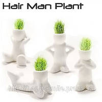 Травянчики одинарные бел. / керамический травянчик / hair man plant, фото 1