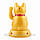 Кошка "Манеки Неко" 11 см (золотая, на солнечных батарейках), фото 3