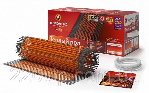 Двужильный нагревательный мат ТЕПЛОЛЮКС PROFIMAT-180 (3,5 м2 / 630 Вт) теплый пол под кафель
Двужильный нагревательный мат ТЕПЛОЛЮКС PROFIMAT-180 (3,5 м2 / 630 Вт) теплый пол под кафель