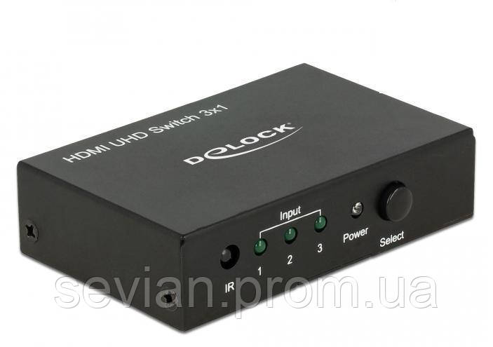 Перехідник моніторний HDMI 3x1 (Switch) Delock Selector Act 4K@60Hz +пульт Черный(70.01.8683xA)
Перехідник моніторний HDMI 3x1 (Switch) Delock Selector Act 4K@60Hz +пульт Черный(70.01.8683xA)