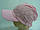 Косынка детская розовая с козырьком, фото 2