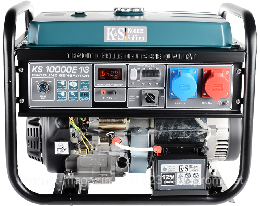 Трехфазная электростанция Konner&Sohnen KS 10000E 1/3 (8 кВт, 3ф, переключение фаз)+ПОДАРОК
Трехфазная электростанция Konner&Sohnen KS 10000E 1/3 (8 кВт, 3ф, переключение фаз)+ПОДАРОК