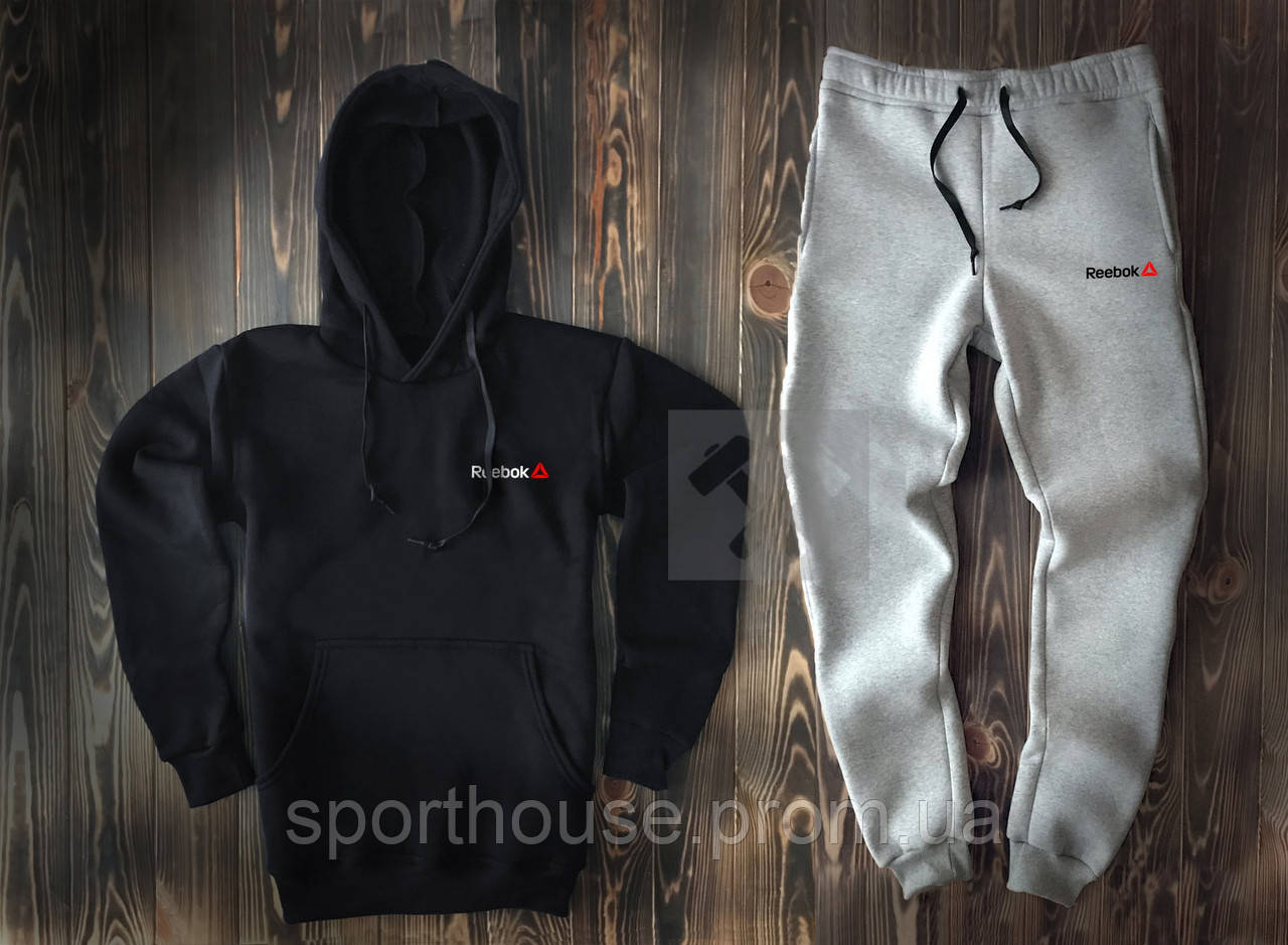 Спортивный костюм Рибок мужской с капюшоном, брендовый костюм Reebok трикотажный (на флисе и без) копия, Черный;серый
Спортивный костюм Рибок мужской с капюшоном, брендовый костюм Reebok трикотажный (на флисе и без) копия, Черный;серый