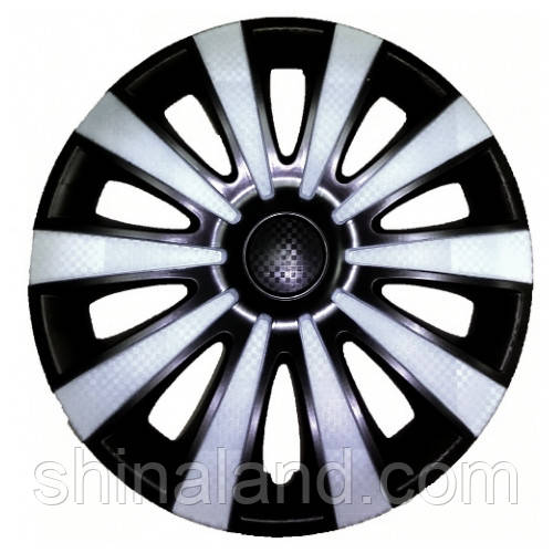 Колпаки на колеса R14 черные + белый + карбон, Star Carat Super Black White (5332) - комплект (4 шт.)
Колпаки на колеса R14 черные + белый + карбон, Star Carat Super Black White (5332) - комплект (4 шт.)
