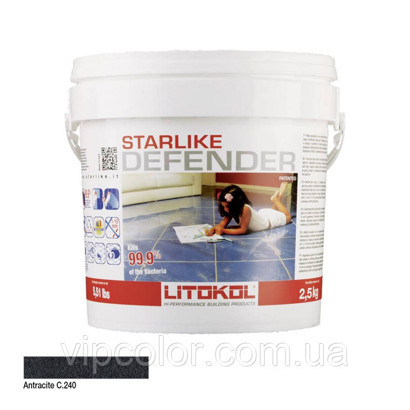 Litokol Defender Starlike С.240 Антрацит 2,5 кг двухкомпонентная фуга для укладки плитки
Litokol Defender Starlike С.240 Антрацит 2,5 кг двухкомпонентная фуга для укладки плитки