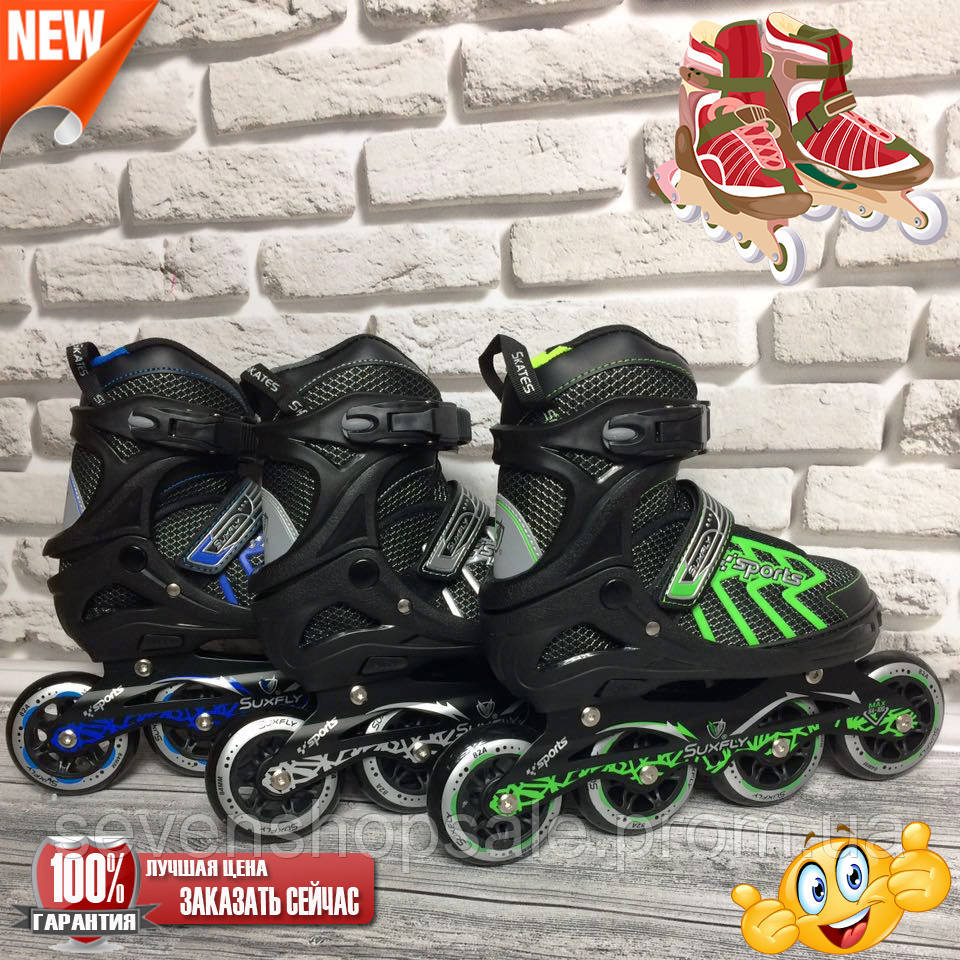 Ролики SuxFly-Sport (6005-4М) S (31-34), M (35-38), L (39-42) (салатовый,серый,синий)
Ролики SuxFly-Sport (6005-4М) S (31-34), M (35-38), L (39-42) (салатовый,серый,синий)