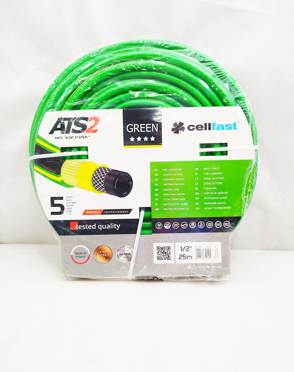 Шланг для полива 5-и слойный. 50м бухта. Диаметр 18мм Ø (3\4") . "Green" " Cellfast". Польша
Шланг для полива 5-и слойный. 50м бухта. Диаметр 18мм Ø (3\4") . "Green" " Cellfast". Польша