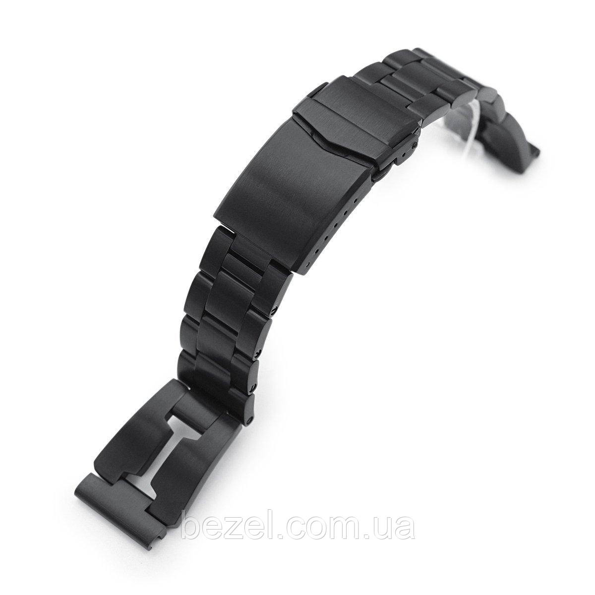 20mm Reissue Retro Razor 316L Stainless Steel PVD Black Watch Band, V-Clasp Button Double Lock
20mm Reissue Retro Razor 316L Stainless Steel PVD Black Watch Band, V-Clasp Button Double Lock