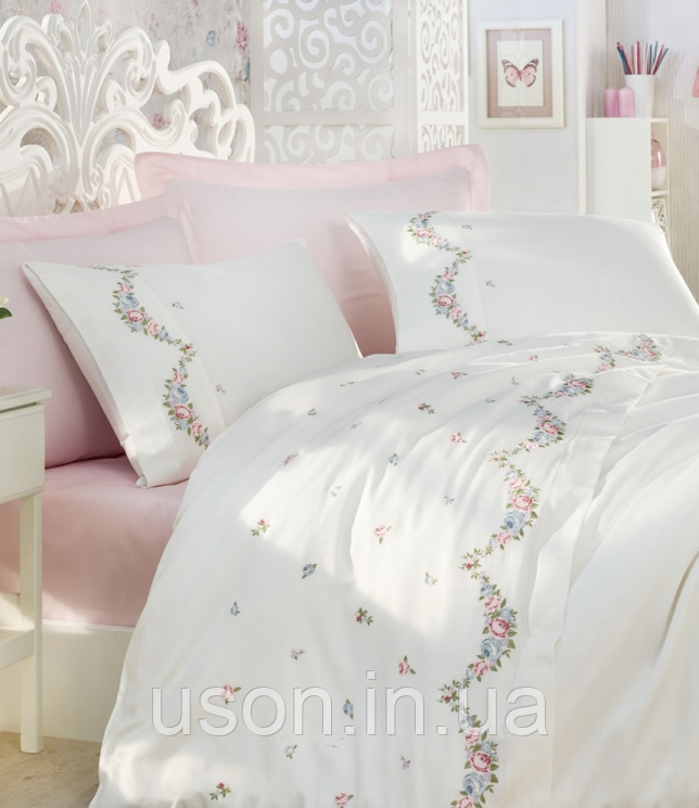 Комплект постельного белья сатин люкс c вышивкой евро Dantela Vita Embroidered Lara krem, Белый
Комплект постельного белья сатин люкс c вышивкой евро Dantela Vita Embroidered Lara krem, Белый