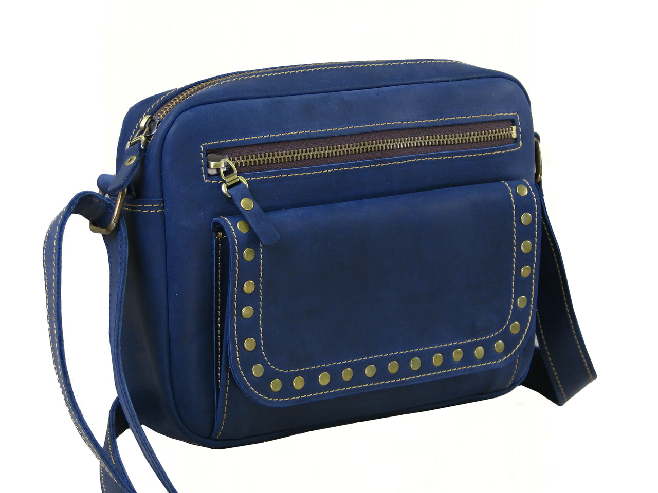 

Женская повседневная сумка GS кожаная синяя, Синий