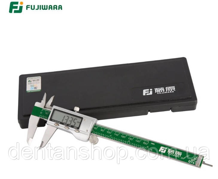 Штангенциркуль электронный FUJIWARA FUJ-KC-003 металлический D - 150 мм, точность 0,01 мм, с бегунком. Япония
Штангенциркуль электронный FUJIWARA FUJ-KC-003 металлический D - 150 мм, точность 0,01 мм, с бегунком. Япония