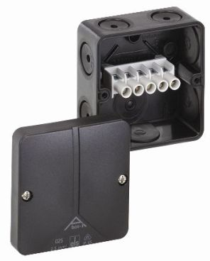 Распределительная коробка Abox-i 025 винтовой клеммблок 5-пол., 2,5 мм², 80х80x52 мм, IP 65, полікарбонат, чорний
Распределительная коробка Abox-i 025 винтовой клеммблок 5-пол., 2,5 мм², 80х80x52 мм, IP 65, полікарбонат, чорний