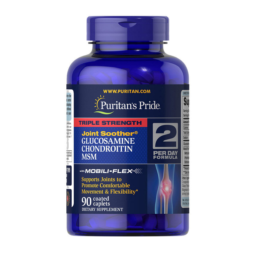 Комплекс для суставов и связок Puritan's Pride Triple Strength Glucosamine & Chondroitin with MSM 90 caplets
Комплекс для суставов и связок Puritan's Pride Triple Strength Glucosamine & Chondroitin with MSM 90 caplets
