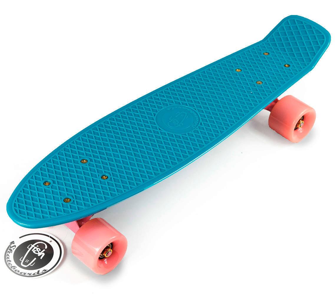 Скоростной Скейт Fish Skateboards Original Replica «Морской» розовые колеса 22″ / пенниборд, Бирюзовый
Скоростной Скейт Fish Skateboards Original Replica «Морской» розовые колеса 22″ / пенниборд, Бирюзовый