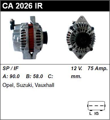 Генератор CA2026, 14V-75A-5gr, на Opel, Suzuki Grand Vitara, SX4, Swift, CUT-CAR Корея
Генератор CA2026, 14V-75A-5gr, на Opel, Suzuki Grand Vitara, SX4, Swift, CUT-CAR Корея