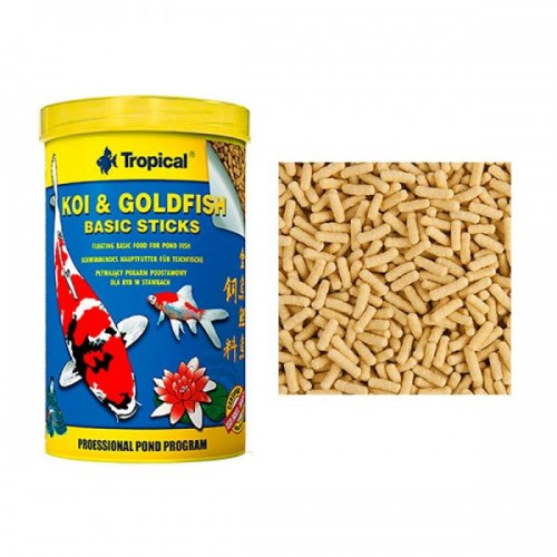Tropical KOI Goldfish Basic Sticks 21 л/ 1,6 кг - основной корм для КОИ и золотых рыбок
Tropical KOI Goldfish Basic Sticks 21 л/ 1,6 кг - основной корм для КОИ и золотых рыбок