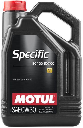 MOTUL SPECIFIC 504 00 507 00 SAE 0W30 (5L) масло моторное Одобрения VW 504 00 - 507 00, PORSCHE C30
MOTUL SPECIFIC 504 00 507 00 SAE 0W30 (5L) масло моторное Одобрения VW 504 00 - 507 00, PORSCHE C30