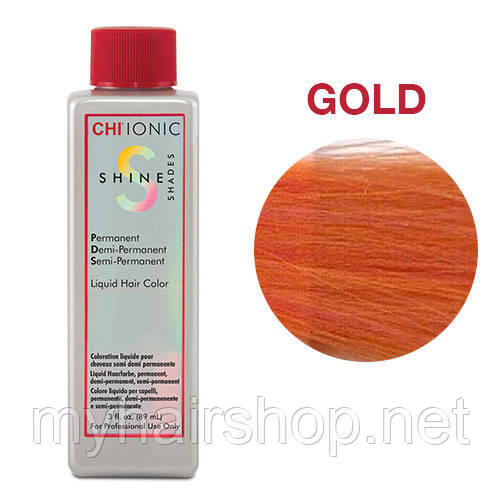 Стойкая безаммиачная жидкая краска для волос CHI Ionic Shine Shades Liquid Color 89 мл GOLD (Цветная добавка Золото)
Стойкая безаммиачная жидкая краска для волос CHI Ionic Shine Shades Liquid Color 89 мл GOLD (Цветная добавка Золото)