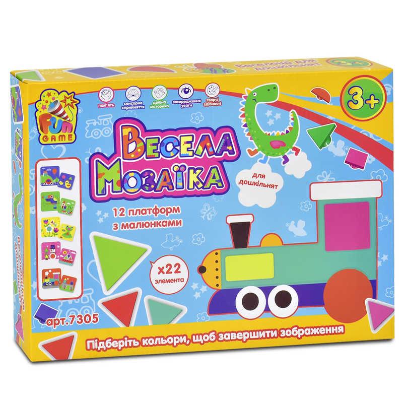 Гр Мозайка 7305 "Весела Мозаїка" (12) 22 разноцветных элемента, 12 платформ с рисунками, "FUN GAME" в коробке
Гр Мозайка 7305 "Весела Мозаїка" (12) 22 разноцветных элемента, 12 платформ с рисунками, "FUN GAME" в коробке
