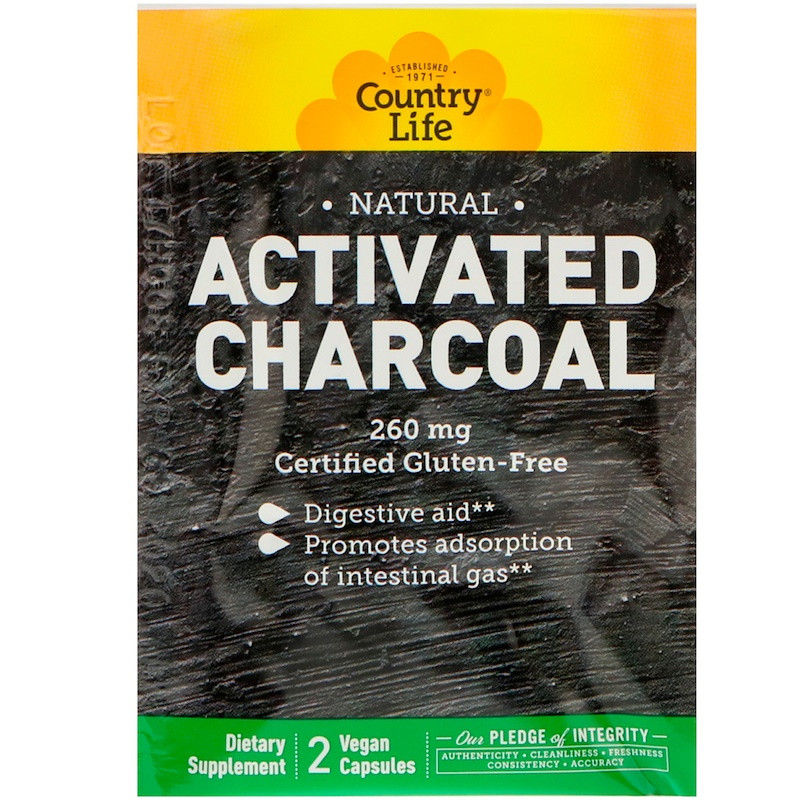Активированный уголь Country Life, Natural "Activated Charcoal" 260 мг (20 пакетиков по 2 капсулы)
Активированный уголь Country Life, Natural "Activated Charcoal" 260 мг (20 пакетиков по 2 капсулы)