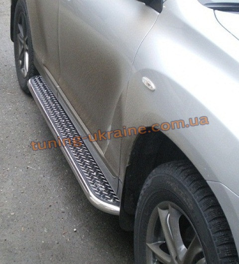 Боковые пороги труба c листом (нержавеющем) средняя база D42 на Mercedes Vito 2004+
Боковые пороги труба c листом (нержавеющем) средняя база D42 на Mercedes Vito 2004+