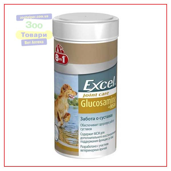 Excel Glucosamine +MSM 55 таб (Эксель Глюкозамин) - Хондропротектор для Суставов у Собак, 8in1
Excel Glucosamine +MSM 55 таб (Эксель Глюкозамин) - Хондропротектор для Суставов у Собак, 8in1
